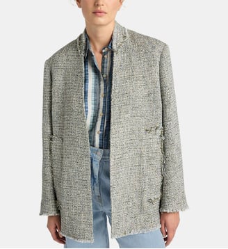 Veste catalina en natte lurex - Momonì - Bleu