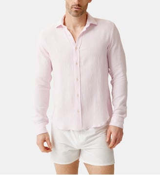 Chemise manches longues en gaze de coton - Rose - Arthur - Rose