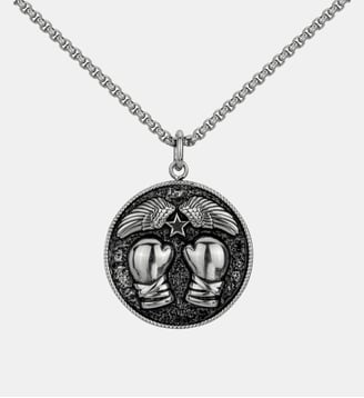 COLL. mono-motif Médaille Boxe Argent en Acier 316L - Phebus - Acier