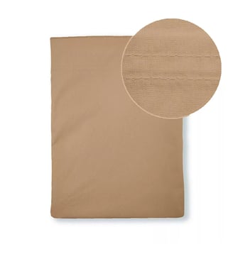 Drap plat percale de coton - Garnier Thiebaut - Caramel