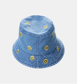 Chapeau bob avec motifs brodés BOBO - Wild - Bleu