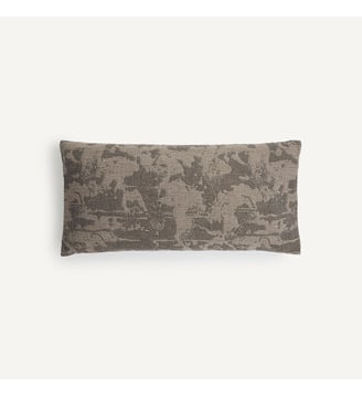 Housse de coussin en jacquard de coton - AM.PM - Gris