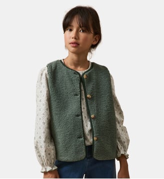 Veste en sherpa - Collection Junior - Cyrillus - Vert