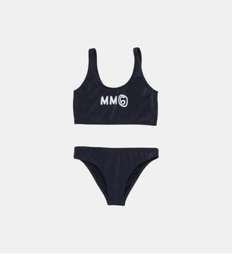 Bikini avec logo - MM6 Maison Margiela - Noir