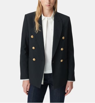 Veste de tailleur rayures tennis - Ikks - Bleu marine
