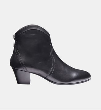 Boots celestine - cuir lisse - Colisée Paris - Noir