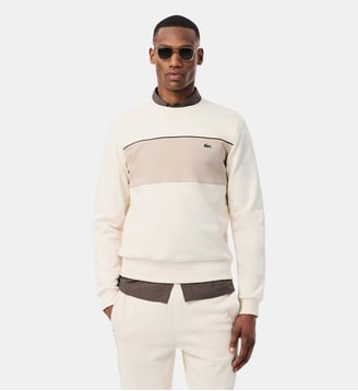 Sweatshirt molleton color-block - Lacoste - Beige