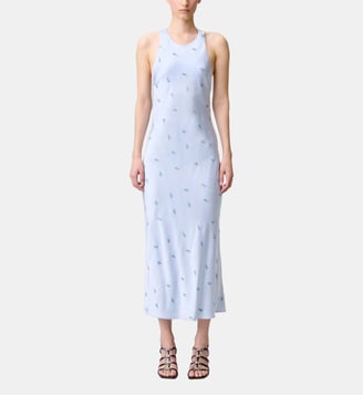 Robe satin dos nu - Claudie Pierlot - Ciel