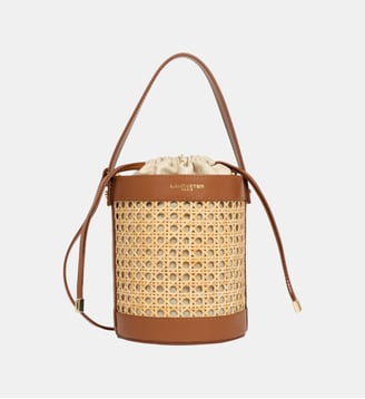 Sac seau Cannage Rotin - Lancaster - Camel