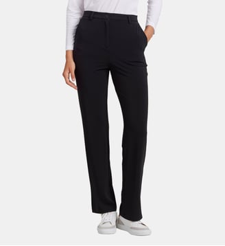 Pantalon boy en jersey crêpe - Agnès b. - Noir
