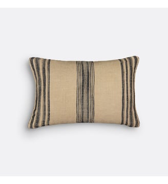 Housse de coussin coton/lin rectangulaire - La Redoute Interieurs - Noir