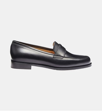 Mocassin roma - cuir lisse - Manfield - Noir