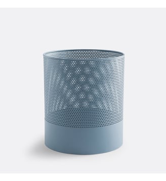 Corbeille à papier en métal fer perforé - La Redoute Interieurs - Bleu orage