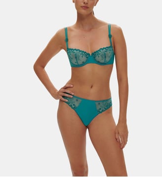 Soutien-gorge corbeille Atoll dentelle armatures - Simone Pérèle - Bleu turquoise