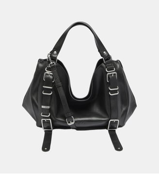 D-One-Sac medium à poignée supérieure en cuir traité - Diesel - Noir