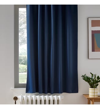 Rideau radiateur occultant, à galon fronceur ou wave - La Redoute Interieurs - Bleu marine