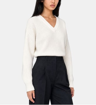 Pull en laine mérinos - The Kooples - Écru