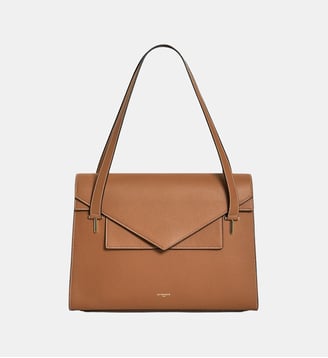 Porte documents 15" Gaston en cuir grain croisé - Le Tanneur - Marron tan
