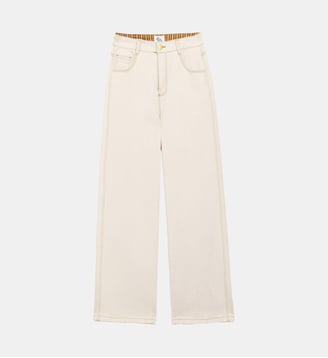 Pantalon large uni PARINA - La Petite Etoile - Naturel