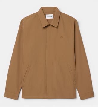Surchemise twill de coton mélangé - Lacoste - Marron