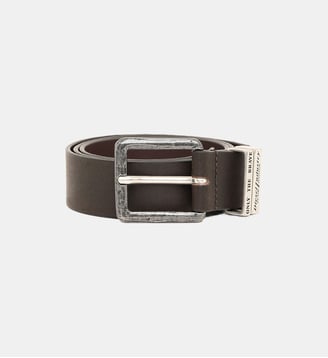 Ceinture cuir boucle - Diesel - Marron