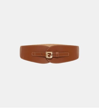 Ceinture signature en cuir - OLYMPE - Gerard Darel - Cognac