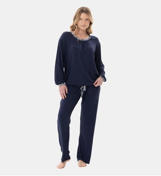 Pyjama en jersey BRADLEY 102 - Lingerie Le Chat - Bleu