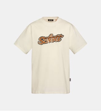 T-shirt effet vintage - Schott - Blanc cassé