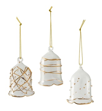Ornement cloches en verre, 3 pièces - Villeroy & Boch - Blanc