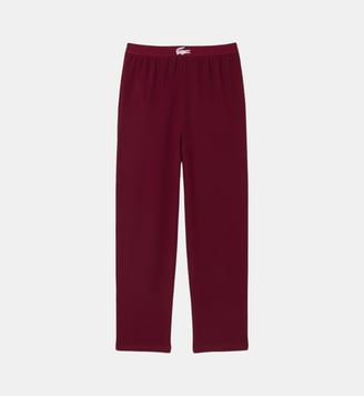 Pantalon de pyjama coton gaufré - Lacoste - Bordeaux