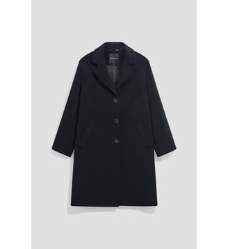 Manteau droit en laine vierge - AILA - Gerard Darel - Noir