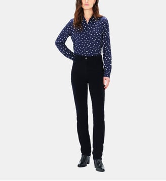Pantalon pchicagov - Motif uni - Coupe droite - Caroll - Bleu marine