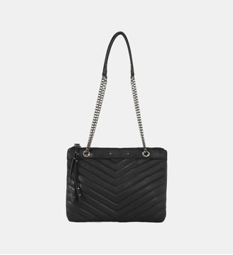 Sac à main 1440 Reporter en cuir matelassé - Ikks - Noir