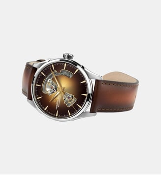 Montre automatique Jazzmaster Marron H32705501 - Hamilton - Argenté