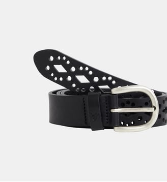 ceinture Judith en cuir noir - Agnès b. - Noir