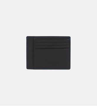 Porte papiers Charles en cuir grainé - Le Tanneur - Bleu et noir