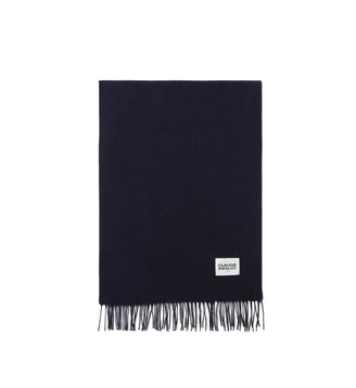 Écharpe large à franges - Claudie Pierlot - Marine