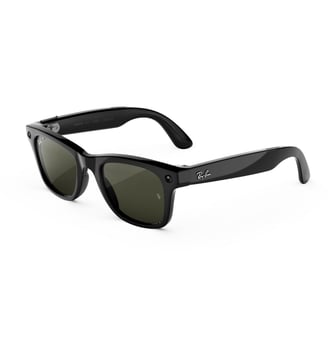 Lunettes connectées Ray-Ban Wayfarer Gen3 Noir polarisé vert - Meta - Noir