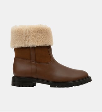 Greco - Bottines En Peau De Mouton Retournée Cognac - Parallèle - Cognac