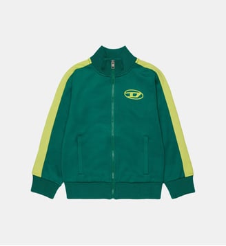 Sweat zippé avec logo - Diesel Kids - Vert joyeux