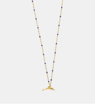 Collier pendentif dauphin doré - Les Néréides - Doré