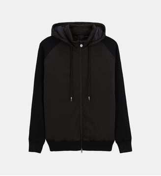 Blouson style gilet avec capuche - Serge Blanco - Noir