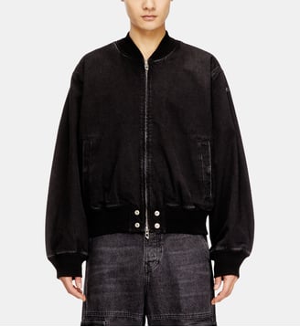 Blouson aviateur en denim - Diesel - Noir