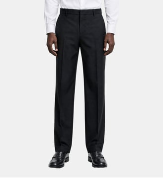 Pantalon de costume droit en laine - The Kooples - Gris