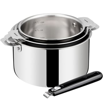Batterie de cuisine Esperta triply 3pcs + poignée - Lagostina - Coloris unique