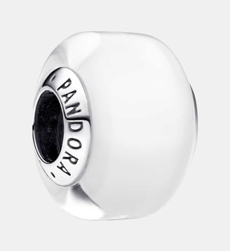 Mini Charm en Verre de Murano Blanc Pandora