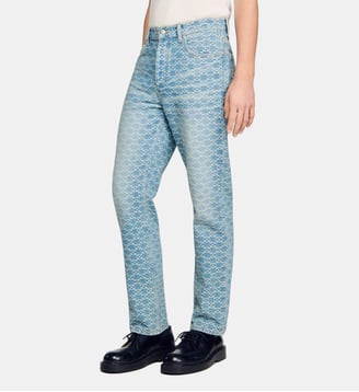 Jean regular Square Cross - Sandro - Bleu ciel