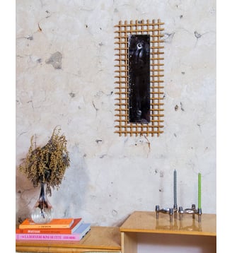 Miroir en rotin Igor N°730- Produit chiné Debongout