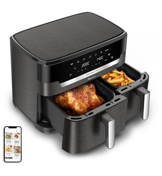 Friteuse sans huile Easy fry Dual XXL 11L EZ942HF0 - Moulinex - Noir
