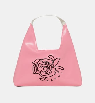 Sac à bandoulière Diamond avec motif floral - Marni - Rose